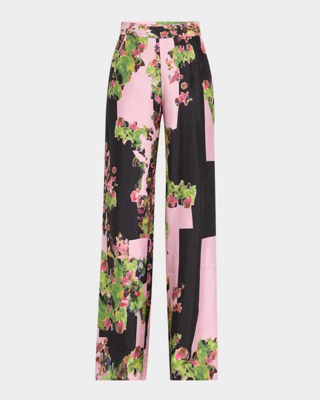 Pink London Terrace Silk Aarons Pants